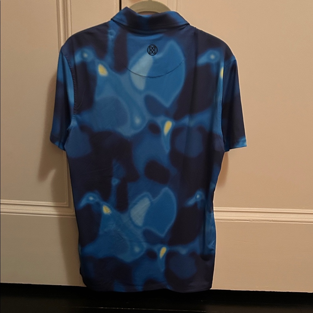 G/FORE Dynamic Blue Patterned Polo - Picture 4 of 4